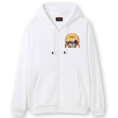 Tropical Flamingo Heart Sunset Merch - Mens Zip Hoodies with Pocket Thumbnail