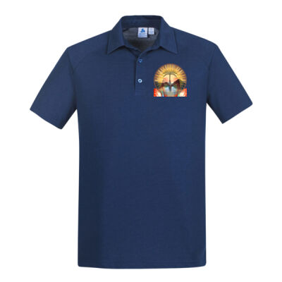 Tropical Flamingo Heart Sunset Merch - Mens Byron Short Sleeve Polo Thumbnail
