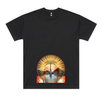 Tropical Flamingo Heart Sunset Merch - Classic Oversized Tee Thumbnail