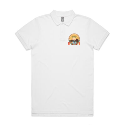 Tropical Flamingo Heart Sunset Merch - Pique Polo Thumbnail