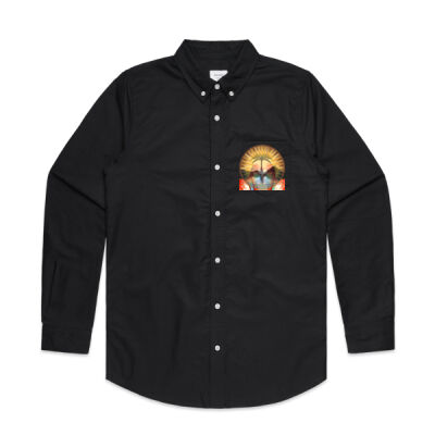 Tropical Flamingo Heart Sunset Merch - Oxford Shirt Thumbnail