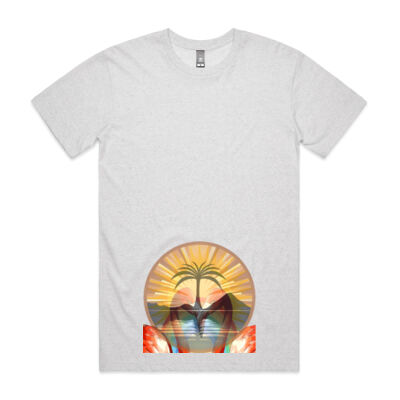 Tropical Flamingo Heart Sunset Merch - Marle Staple Tee Thumbnail