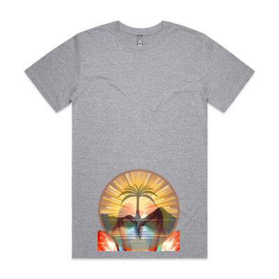 Tropical Flamingo Heart Sunset Merch - AS Colour - Plus Tee Thumbnail
