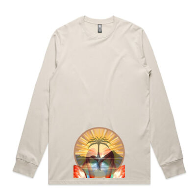 Tropical Flamingo Heart Sunset Merch - Classic L/S Tee Thumbnail