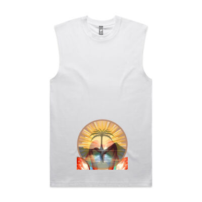 Tropical Flamingo Heart Sunset Merch - Classic Tank  Thumbnail
