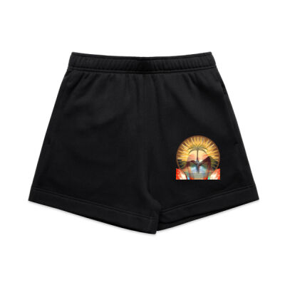 Tropical Flamingo Heart Sunset Merch - Wo's Relax Track Shorts Thumbnail