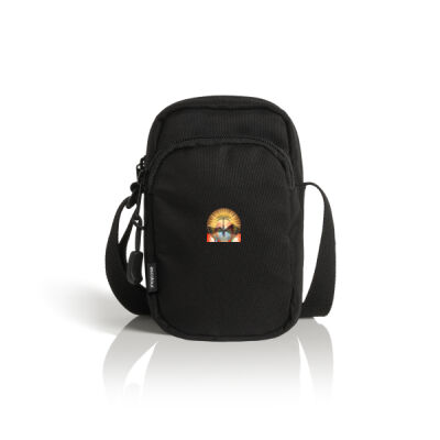 Tropical Flamingo Heart Sunset Merch - Recycled Camera Bag Thumbnail