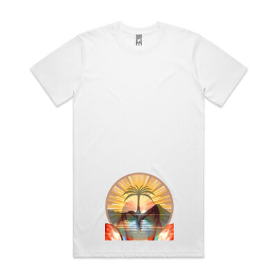 Tropical Flamingo Heart Sunset Merch - Classic Plus Tee [+5cm] Thumbnail