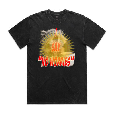 Funny cat illustration with coffee and sunburst - Mens Special Tee - Stone Wash Heavy Tee Thumbnail
