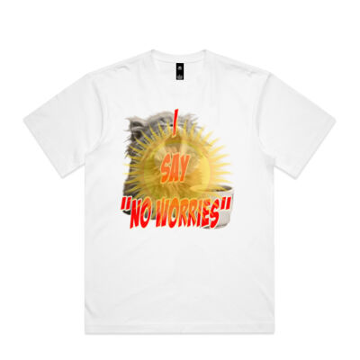 Funny cat illustration with coffee and sunburst - Mens Special Tee - Box Tee Thumbnail