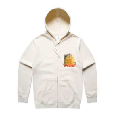 Funny cat illustration with coffee and sunburst - Mens Special Tee - Stencil Zip Hood Thumbnail
