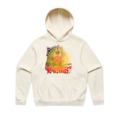 Funny cat illustration with coffee and sunburst - Mens Special Tee - Box Hood Thumbnail