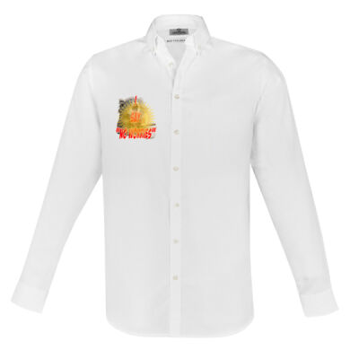 Funny cat illustration with coffee and sunburst - Mens Special Tee - Mens Memphis Long Sleeve Shirt Thumbnail