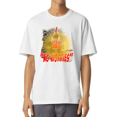 Funny cat illustration with coffee and sunburst - Mens Special Tee - Sueded Unisex Crewneck T-Shirt Thumbnail
