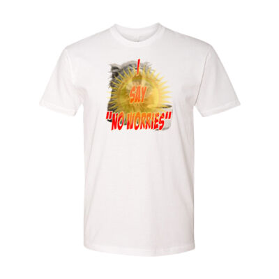 Funny cat illustration with coffee and sunburst - Mens Special Tee - Men's Cotton Crew Thumbnail