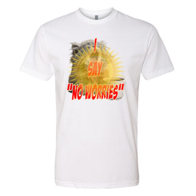 Funny cat illustration with coffee and sunburst - Mens Special Tee - Men's CVC Crew Thumbnail