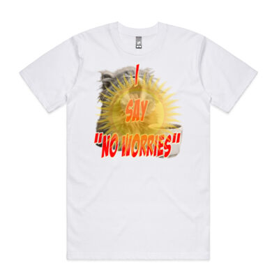 Funny cat illustration with coffee and sunburst - Mens Special Tee - Classic Tee Thumbnail