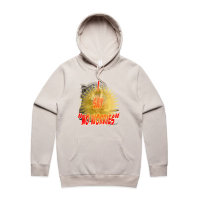Funny cat illustration with coffee and sunburst - Mens Special Tee - Mens Stencil Hoodie Thumbnail