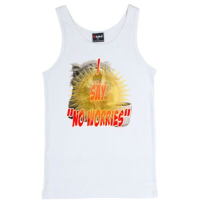 Funny cat illustration with coffee and sunburst - Mens Special Tee - Mens  Singlet Thumbnail