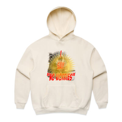 Funny cat illustration with coffee and sunburst - Mens Special Tee - Wo's Box Hood Thumbnail