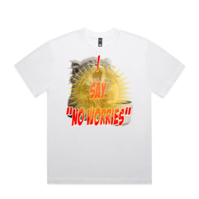Funny cat illustration with coffee and sunburst - Mens Special Tee - Heavy Faded Minus Tee [-5CM] Thumbnail