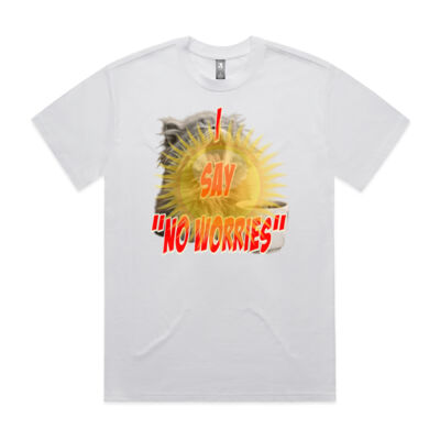 Funny cat illustration with coffee and sunburst - Mens Special Tee - Heavy Tee Thumbnail