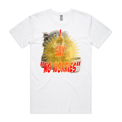 Funny cat illustration with coffee and sunburst - Mens Special Tee - Staple Tee Thumbnail