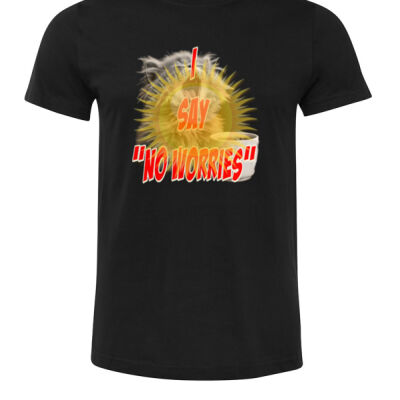 Funny cat illustration with coffee and sunburst - Mens Special Tee 3 Thumbnail