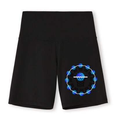 The Basketball Orbit - Womens High Rise Legging Shorts Thumbnail