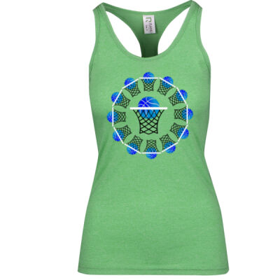 The Basketball Orbit - Womens Greatness Athletic T-back Singlet Thumbnail
