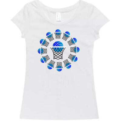 The Basketball Orbit - Womens Cotton/Spandex T-shirt Thumbnail